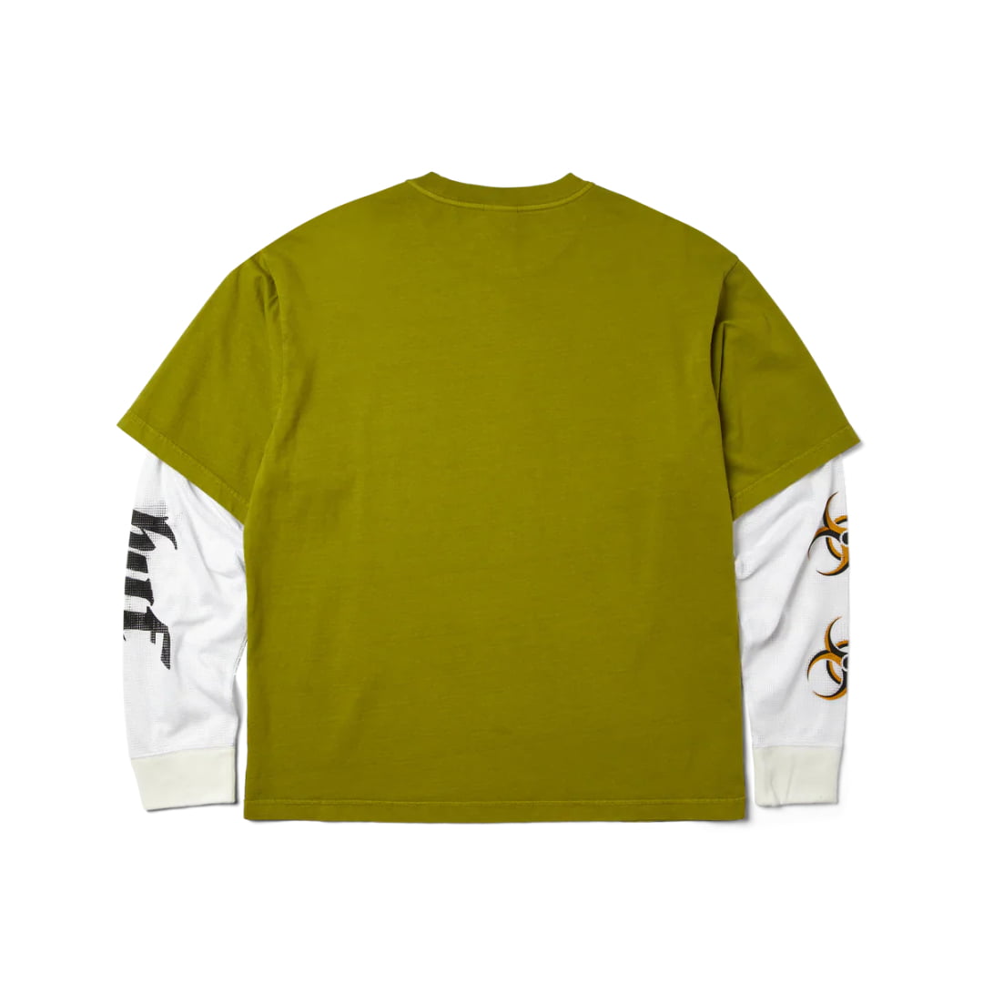 T-shirt HUF LS Leon Double Layer Top Acid Green - Huf Ls