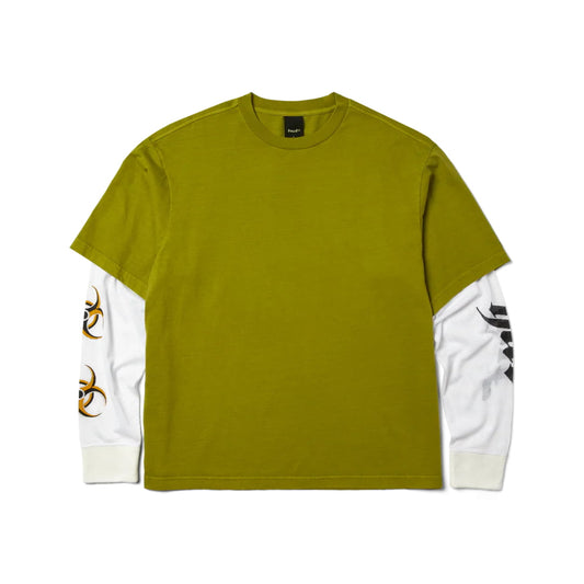 T-shirt HUF LS Leon Double Layer Top Acid Green - Huf Ls