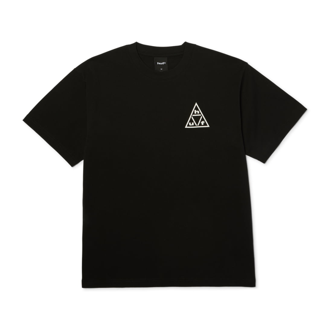 T-shirt HUF Triple Triangle SS Black White - Huf Ss