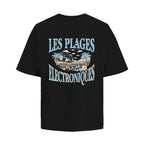 T-shirt Jack & Jones JORLES Plages SMU Black - Jorles Smu