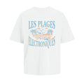 T-shirt Jack & Jones JORLES Plages SMU Bright White