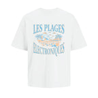 T-shirt Jack & Jones JORLES Plages SMU Bright White