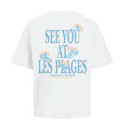 T-shirt Jack & Jones JORLES Plages SMU Bright White