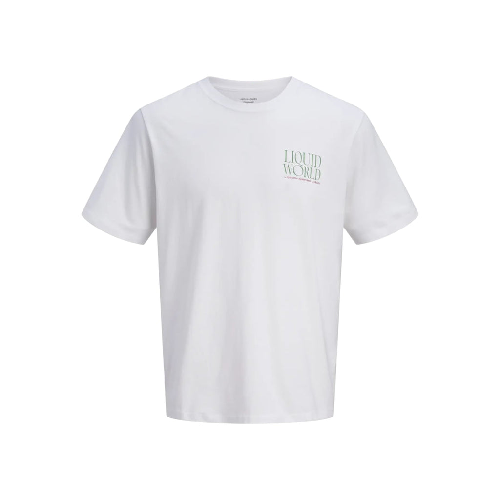 T-shirt Jack & Jones JOROCEAN SS Crew Neck Bright White