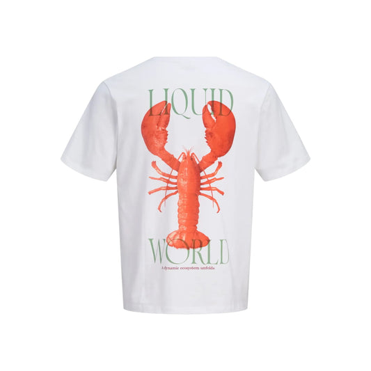 T-shirt Jack & Jones JOROCEAN SS Crew Neck Bright White