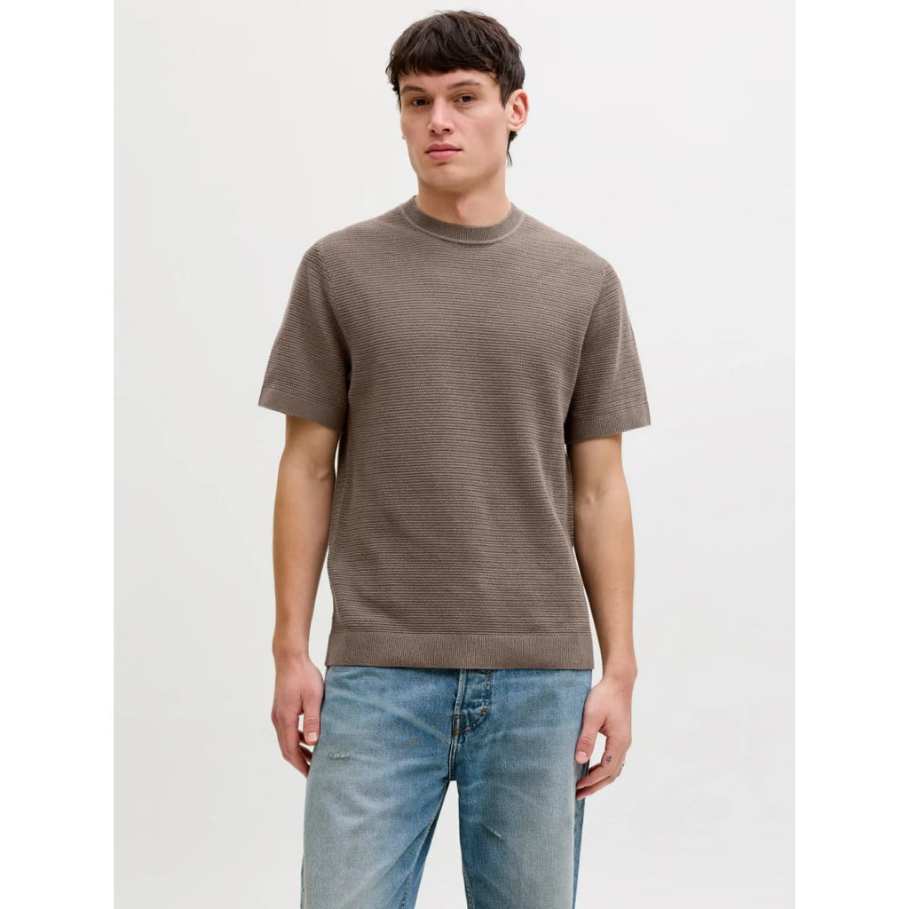 T-shirt Jack & Jones JPRBLURILEY Knit Crew Neck SS Morel
