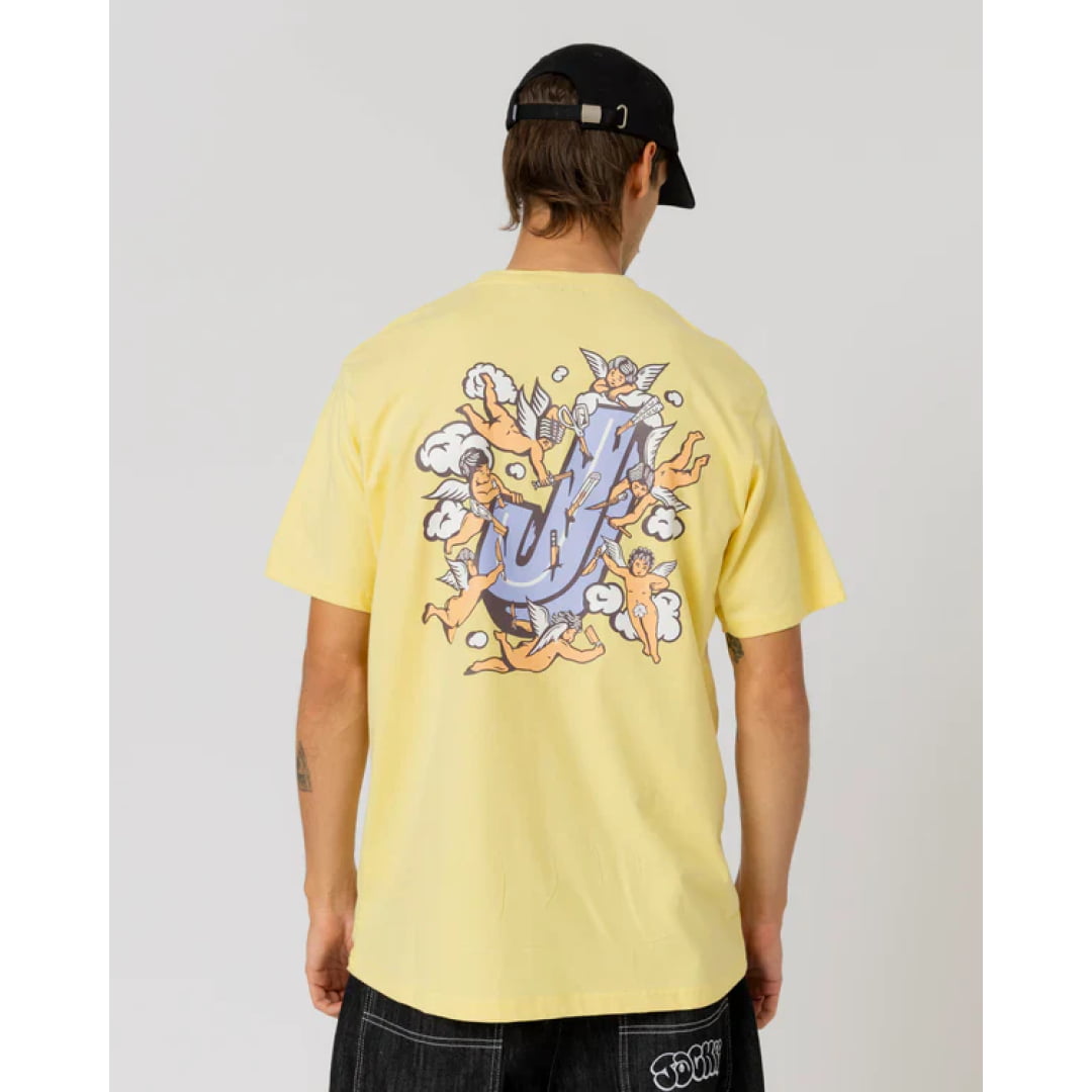 T-shirt Jacker Angels Yellow - Queen j White - Insidshop.com