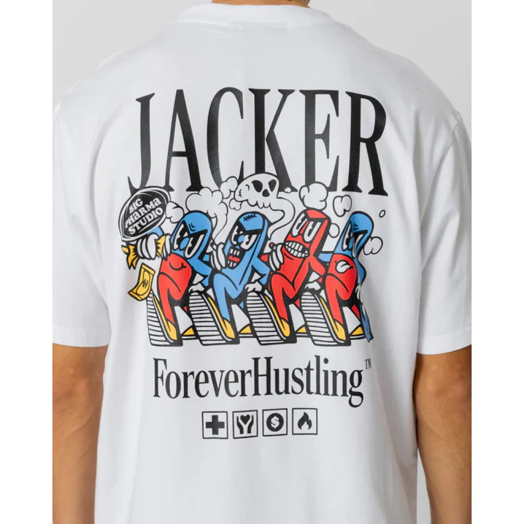 T-shirt Jacker Big Pharma White - Lobster Service Purple