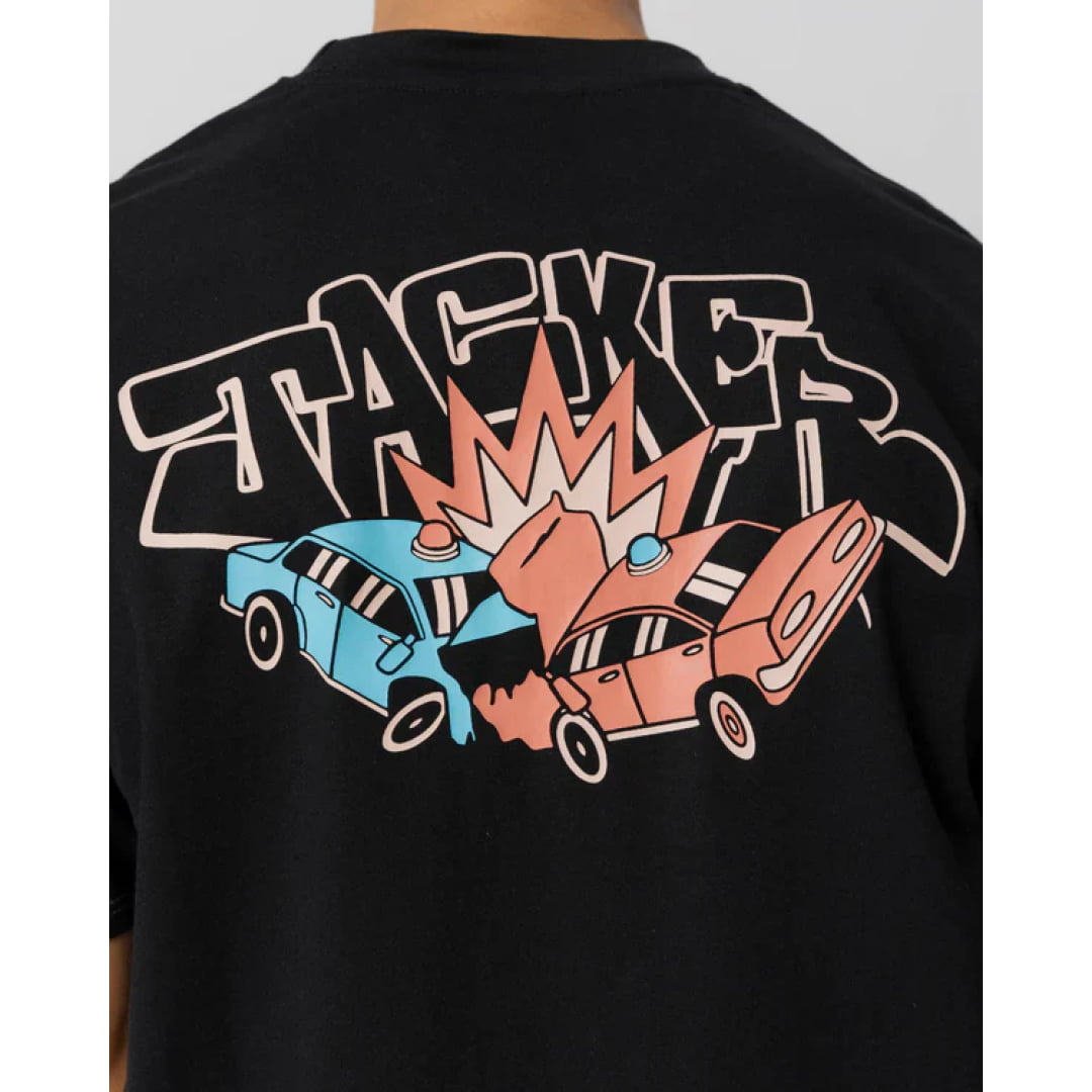 T-shirt Jacker Crash Car Black - Lobster Service Purple