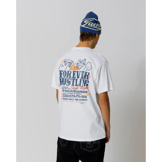 T-shirt Jacker Fight White - Lobster Service Purple