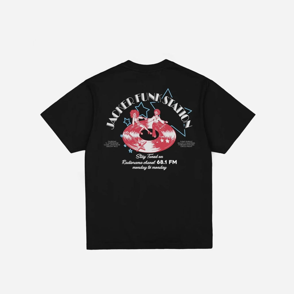 T-shirt Jacker Funk Station Black - Inferno Washed