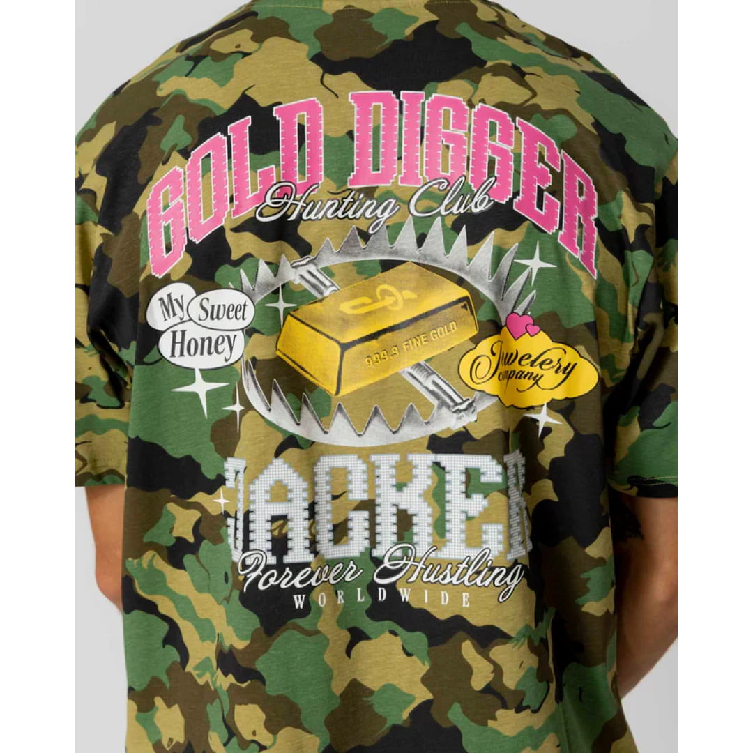 T-shirt Jacker Gold Digger Orgia Camo - Lobster Service