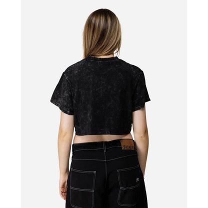 T-shirt Jacker Inferno Crop Top Washed Black - Insidshop.com