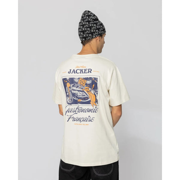 T-shirt Jacker Junk Food Beige - Insidshop.com