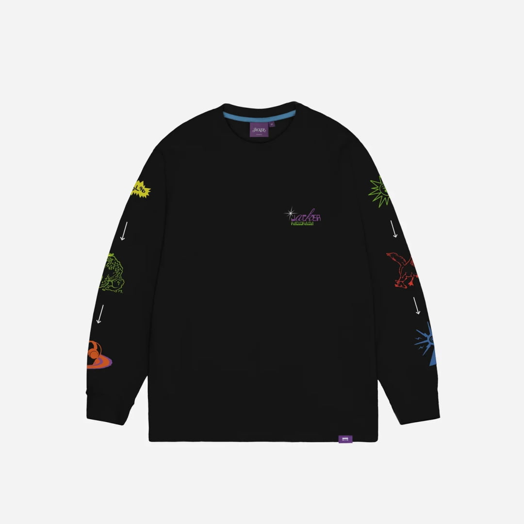 T-shirt Jacker LS Bristol Black - Inferno Washed