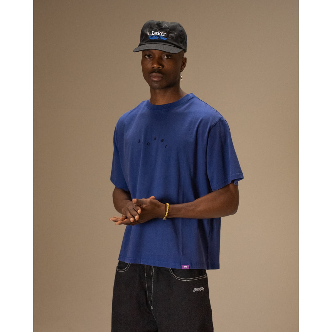 T-shirt Jacker Mirror Mazer Dyed Blue - Insidshop.com