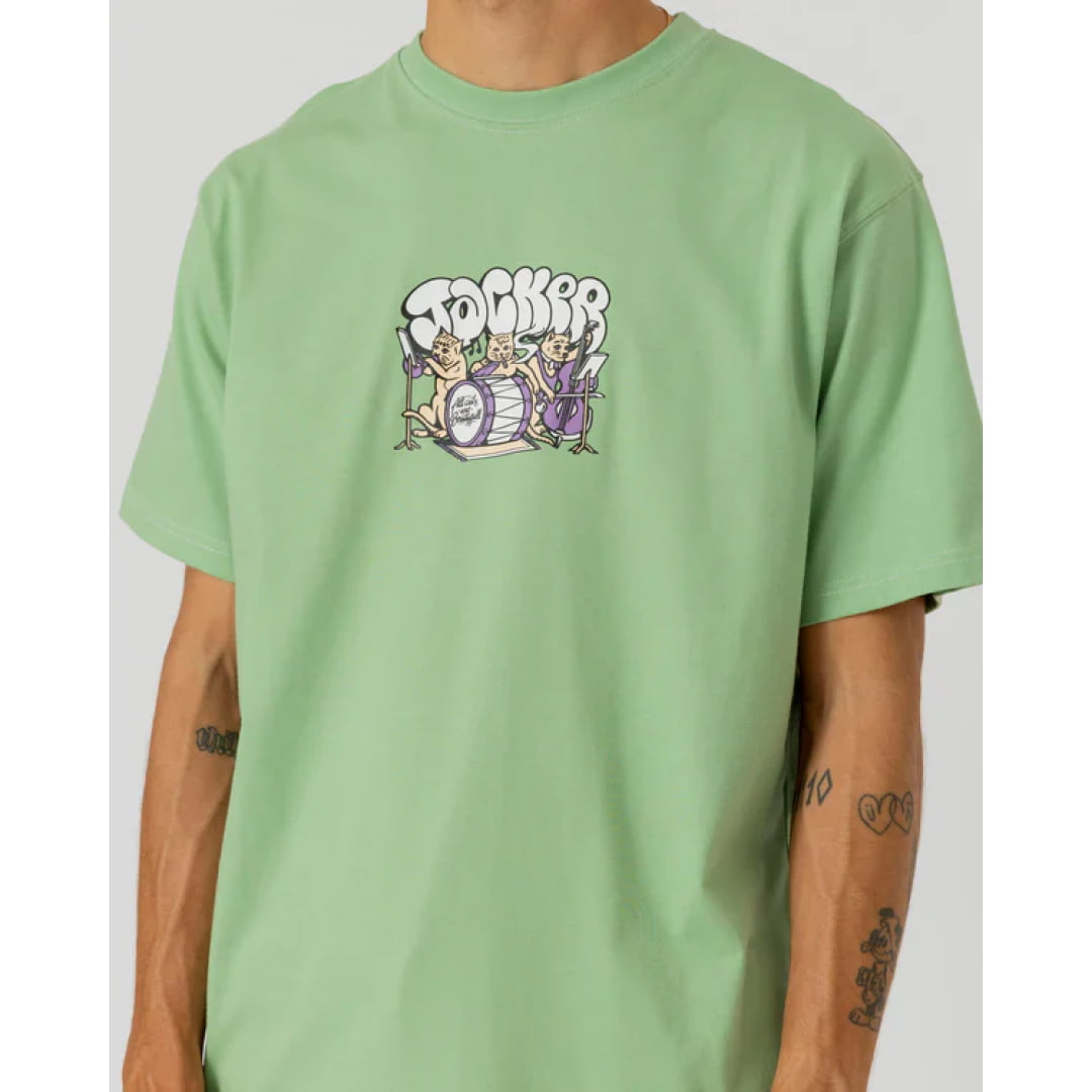 T-shirt Jacker Ochestra Green - Queen j White
