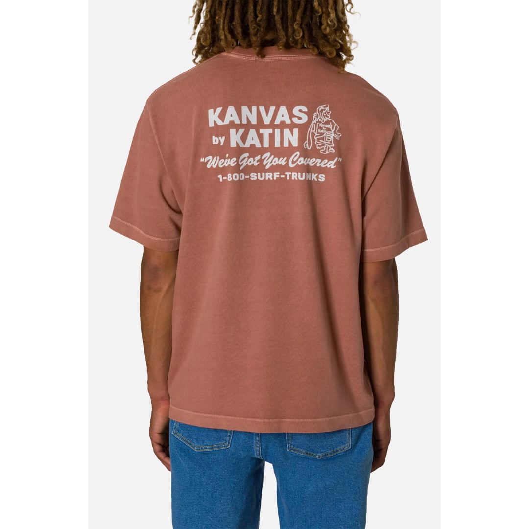 T-shirt Katin Hot Line Box Fit Red Clay - Insidshop.com