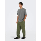 T-shirt Only & Sons Onscaspian Airflex Aut SS Castor Gray