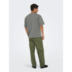 T-shirt Only & Sons Onscaspian Airflex Aut SS Castor Gray