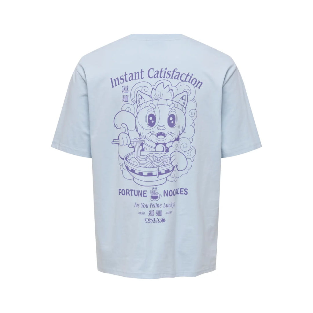 T-shirt Only & Sons Onscatisfaction Logo Relax Cloud Dancer