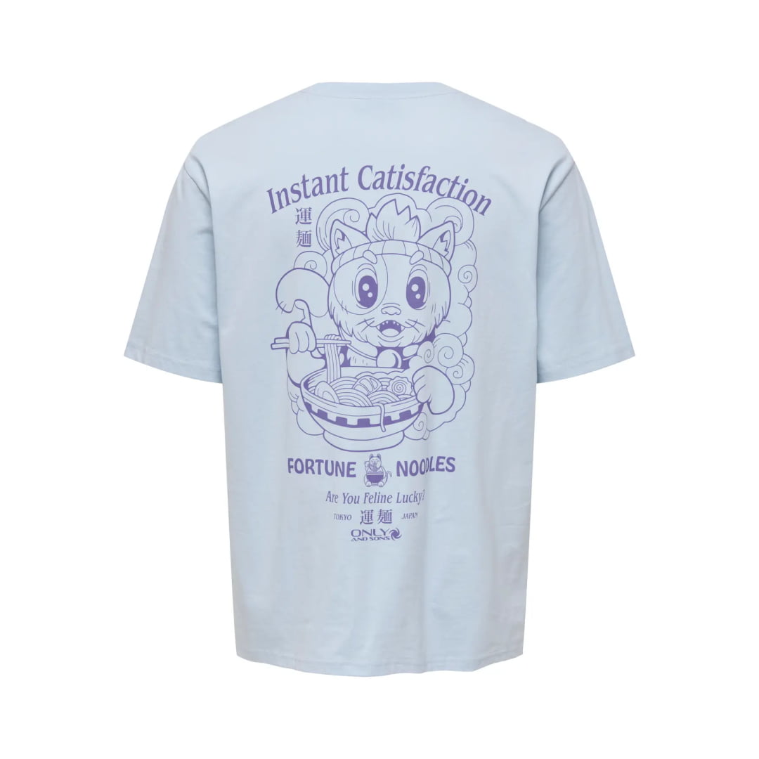 T-shirt Only & Sons Onscatisfaction Logo Relax Cloud Dancer