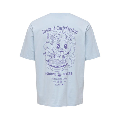T-shirt Only & Sons Onscatisfaction Logo Relax Cloud Dancer