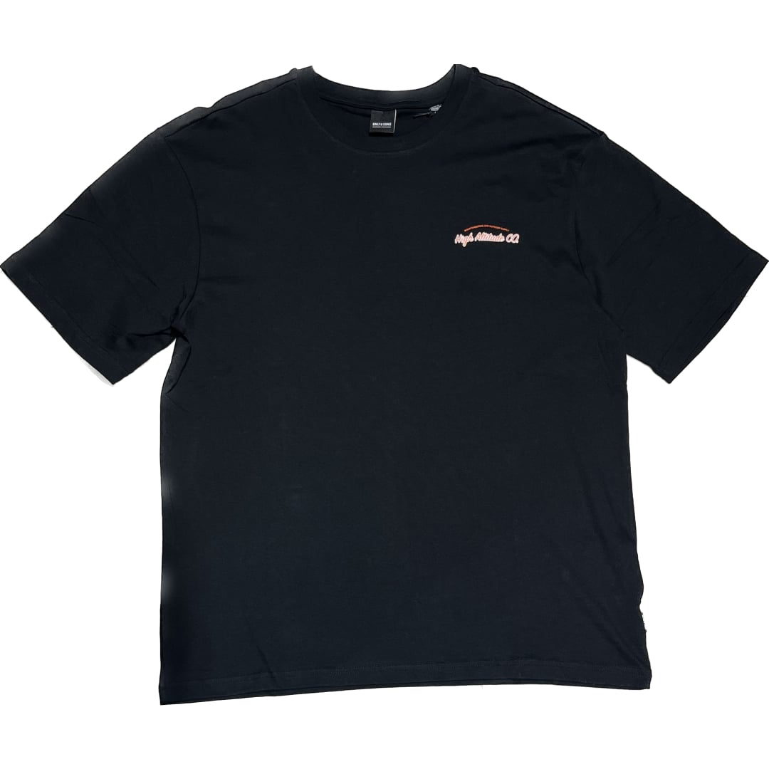 T-shirt Only & Sons Onseli Relax Contrast Print Black