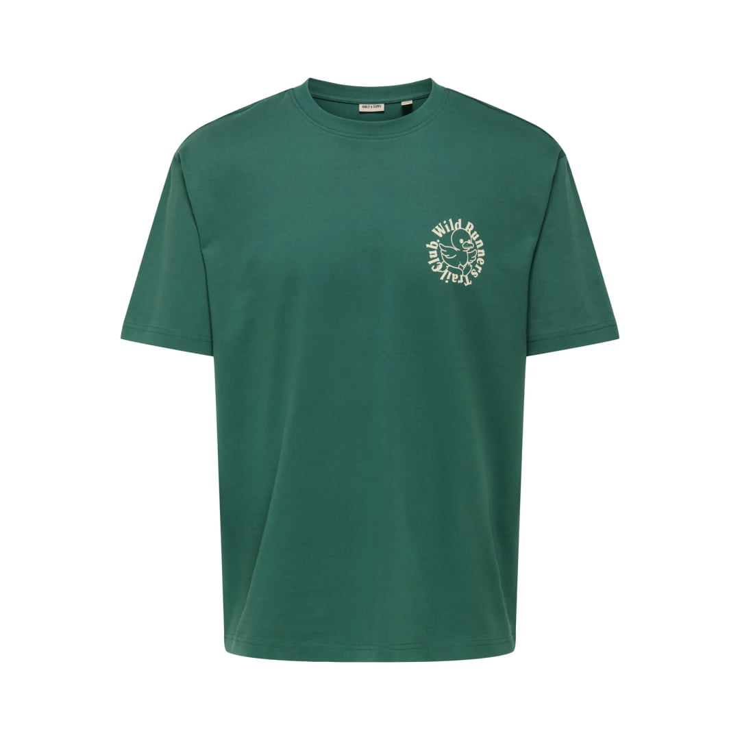 T shirt Only & Sons Onsfred Club Life Relax Mallard Green