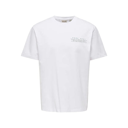 T-shirt Only & Sons ONSFRED Life Greens RLX Bright White