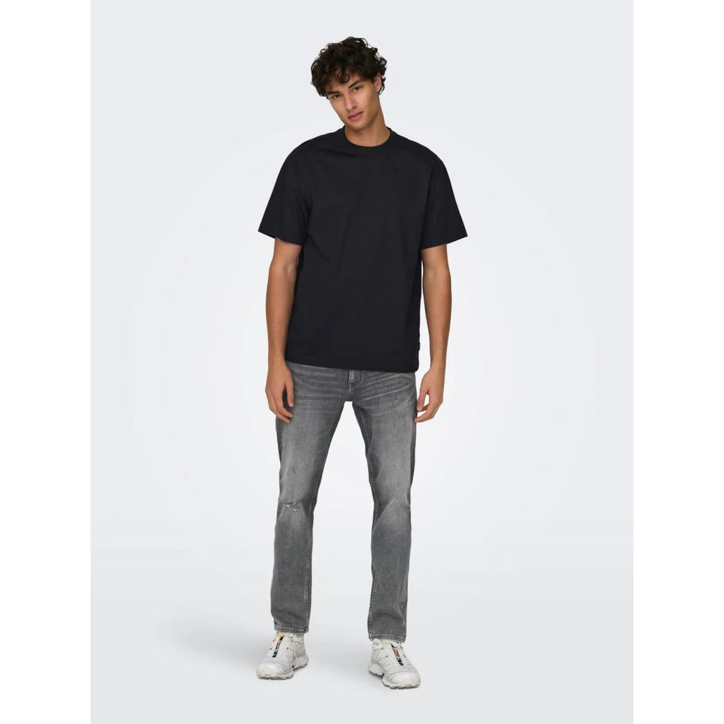 T-shirt Only & Sons Onsfred Life Relax Black - Insidshop.com