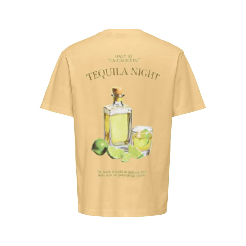 T-shirt Only & Sons ONSFRED Life RLX Print Sunlight Tequila