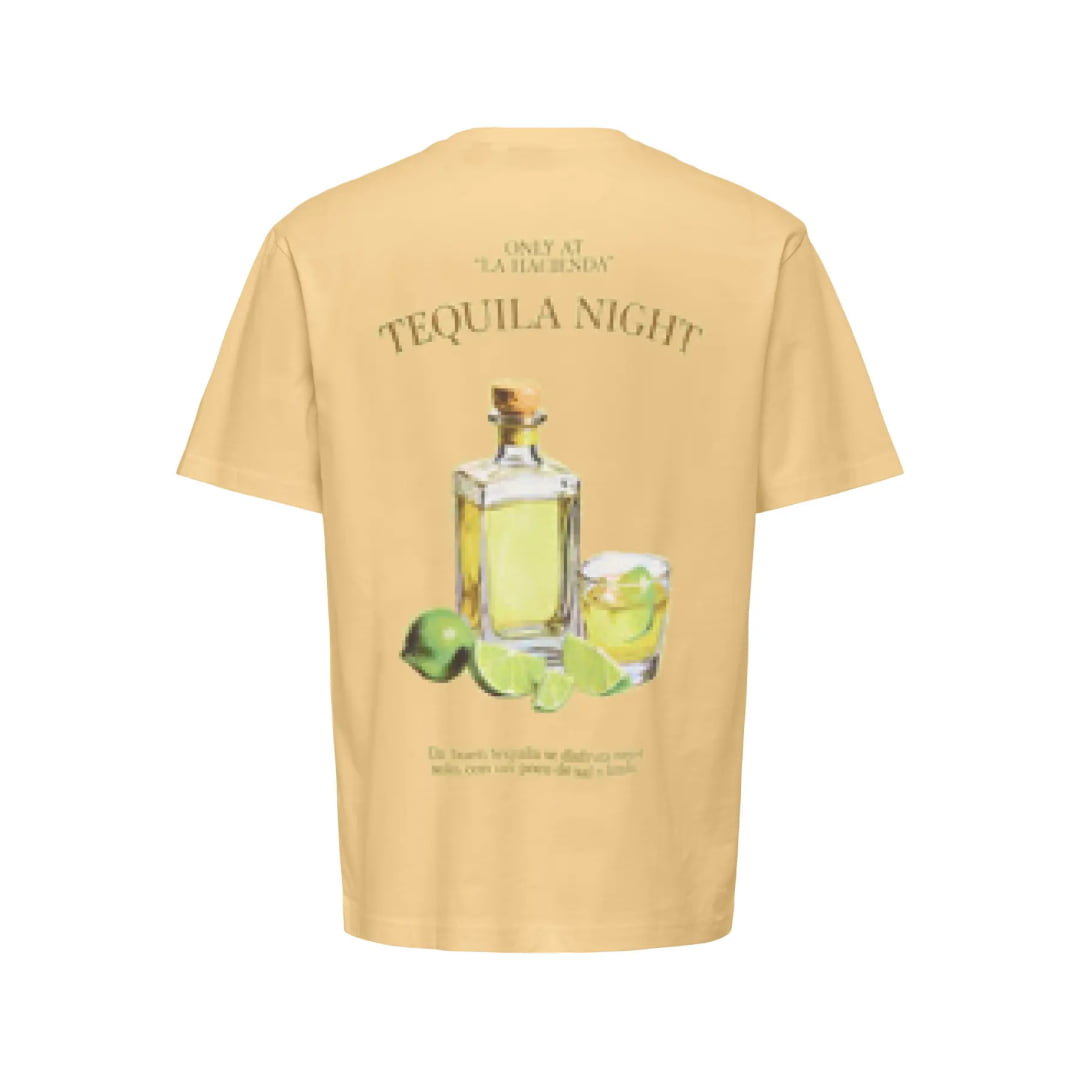 T-shirt Only & Sons ONSFRED Life RLX Print Sunlight Tequila