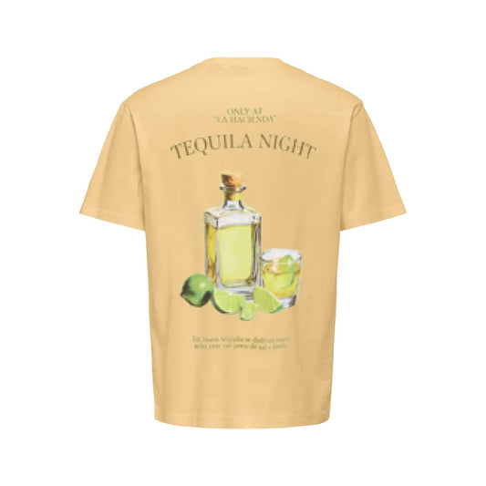 T-shirt Only & Sons ONSFRED Life RLX Print Sunlight Tequila