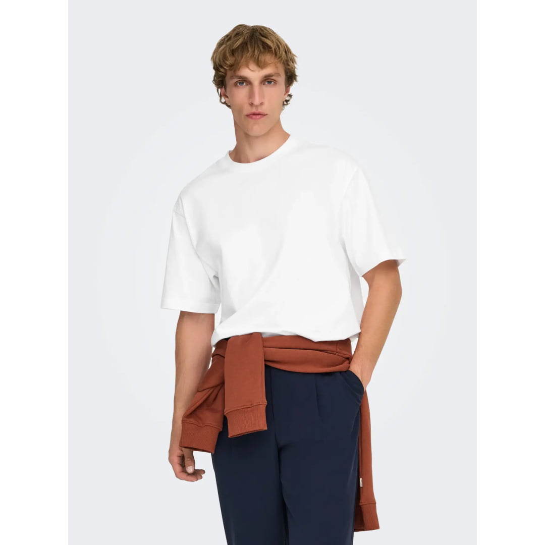 T-shirt Only & Sons Onsfred Life RLX SS White - Rlx Ss