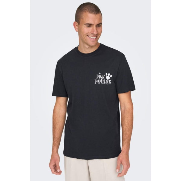 T-shirt Only & Sons Onsfred Relax Parental Advisory Black