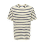 T-shirt Only & Sons Onsian Reg Stripe Struct Naval Academy