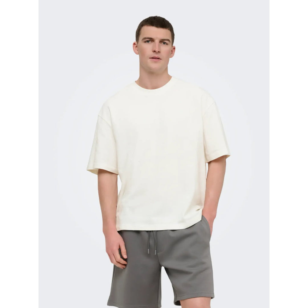 T-shirt Only & Sons Onslenny OVZ SS Cloud Dancer - Ovz Ss