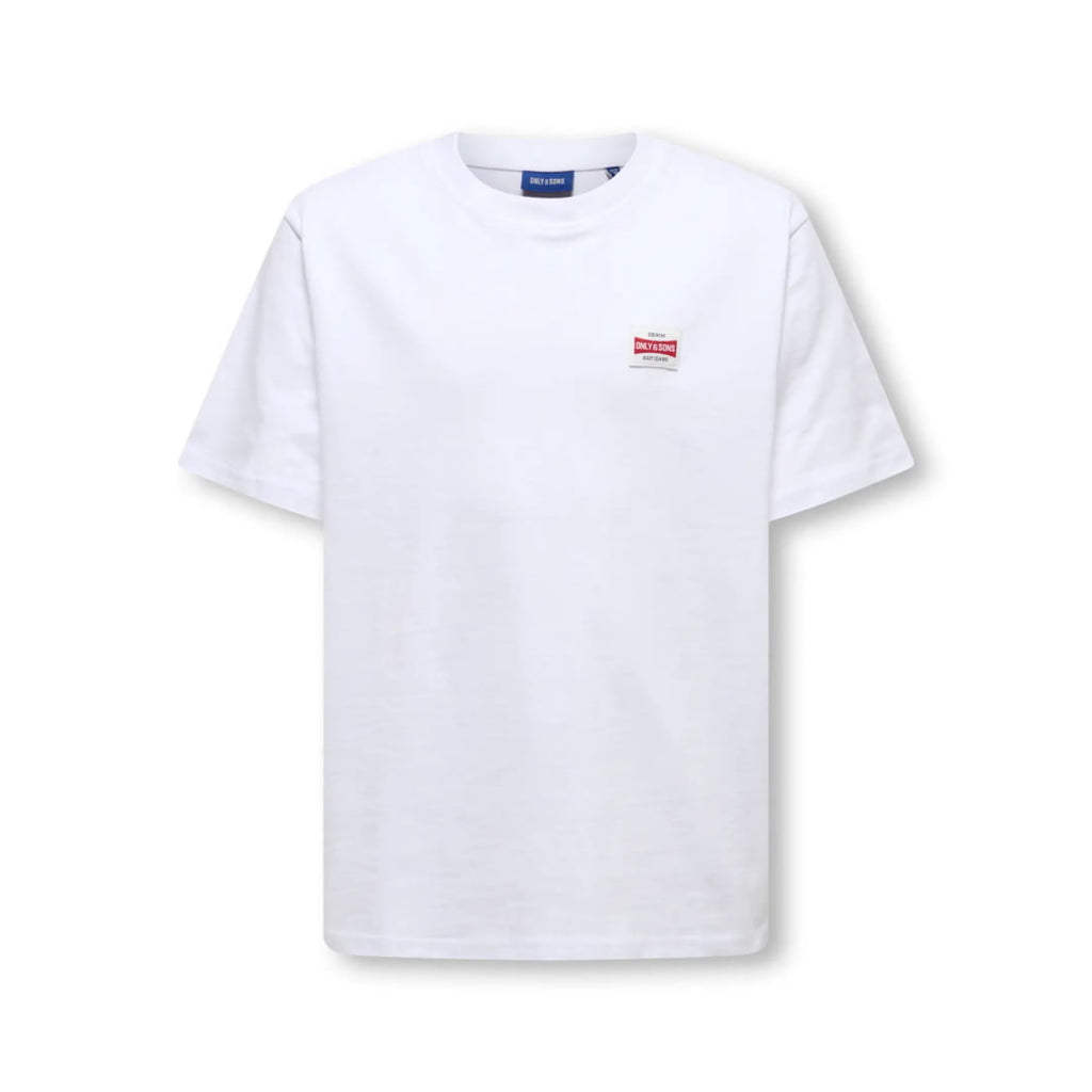 T-shirt Only & Sons OSJFRED Life RLX SS Label Bright White