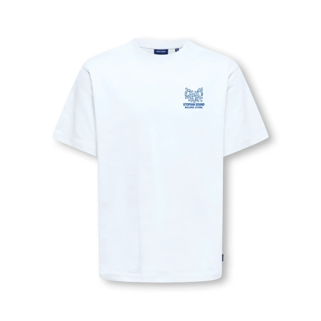 T-shirt Only & Sons OSJFRED Worldwide RLX Bright White