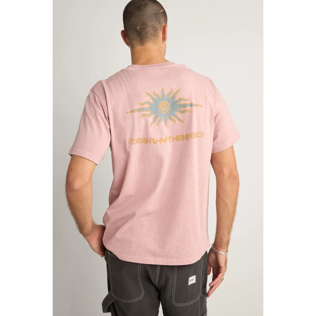 T-shirt Rhythm Flame Printed Mauve - Insidshop.com