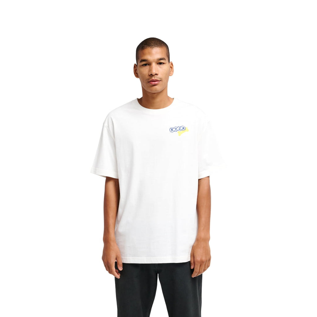 T-shirt RVCA Dalas Tiger Palm SS Antique White