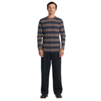 T-shirt RVCA LS Dayshift Thermal Stripe Mocha