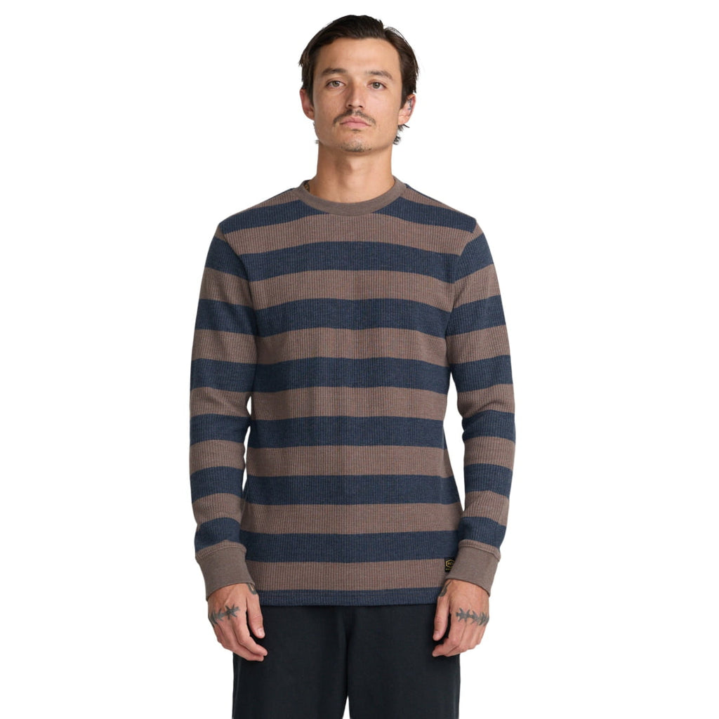 T-shirt RVCA LS Dayshift Thermal Stripe Mocha