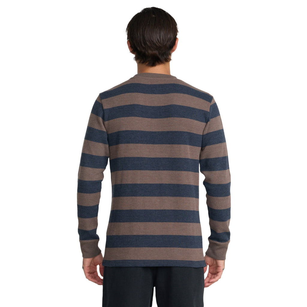 T-shirt RVCA LS Dayshift Thermal Stripe Mocha