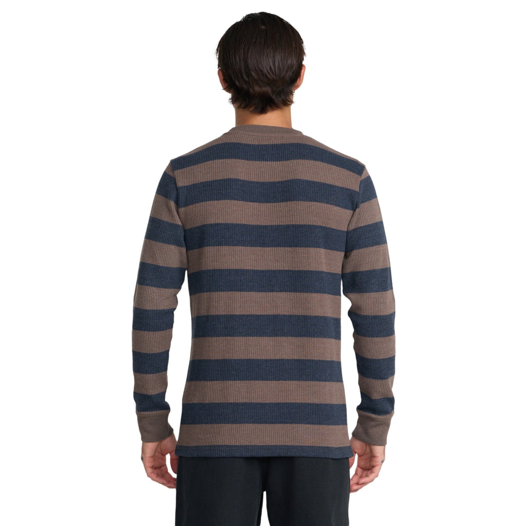T-shirt RVCA LS Dayshift Thermal Stripe Mocha