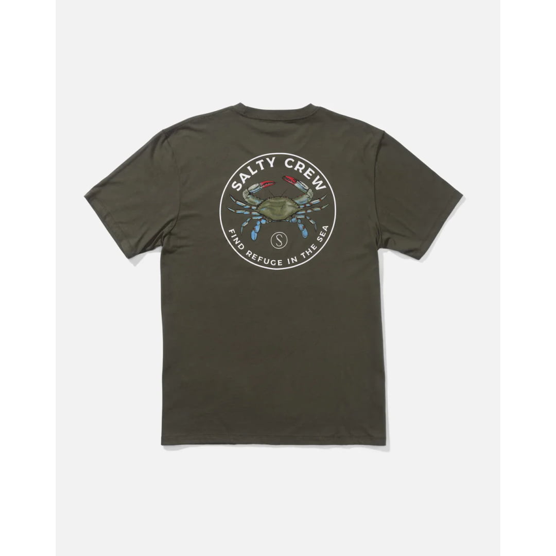 T-shirt Salty Crew Blue Crabber Premium Dusty Olive