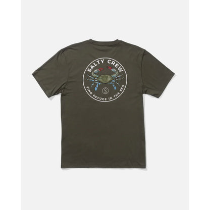 T-shirt Salty Crew Blue Crabber Premium Dusty Olive