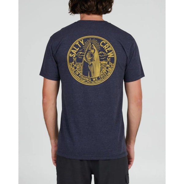 T-shirt Salty Crew In Fishing We Trust Navy Heather