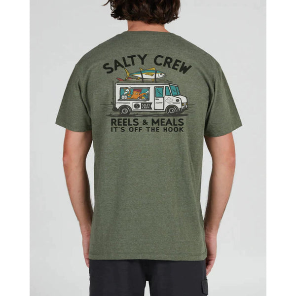 T - shirt Salty Crew Reels & Meals Premium Forest Heather